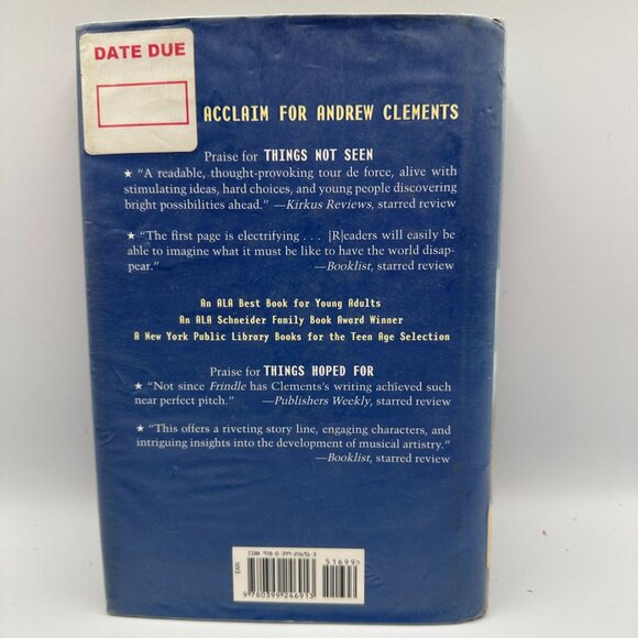 Things That Are Andrew Clements Hardcover 2008 Young Adult Fiction Library Copy - Picture 2 of 4